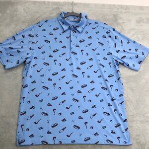 Walter Hagen Good Game Printed Polo Shirt Size M